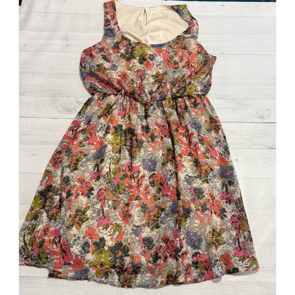 Lush boutique women's floral mini tank dress size medium